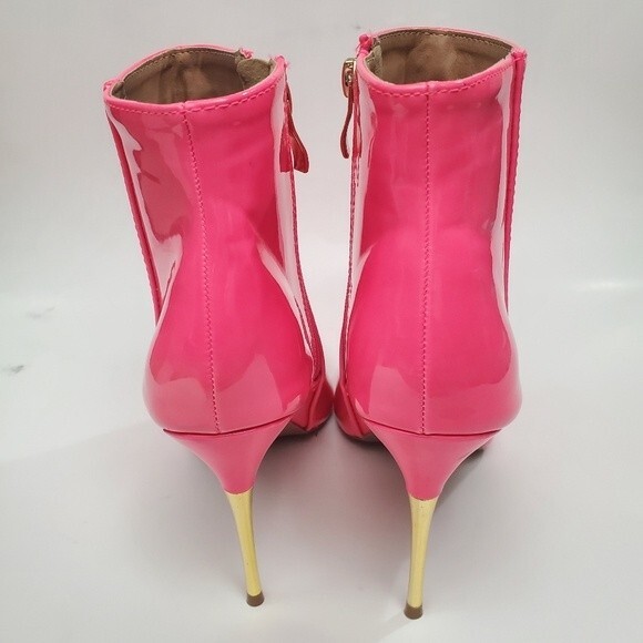 Barbie Girl Pointed Toe Gold Heel Booties Size 6 - Picture 9 of 15